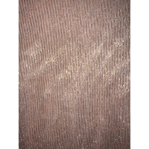 Maurices Top Blouse Womens X-Large Babydoll Pink Blush Rose Gold Metallic Twist - Picture 3 of 7